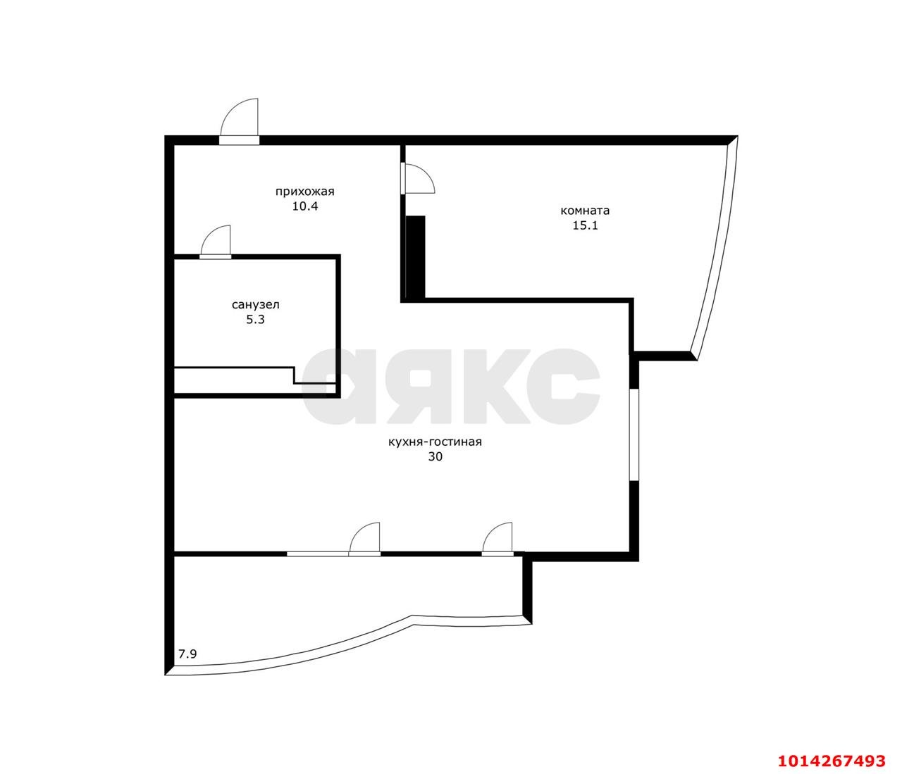 Фото №12: 2-комнатная квартира 69 м² - Краснодар, Солнечный, ул. Казбекская, 15