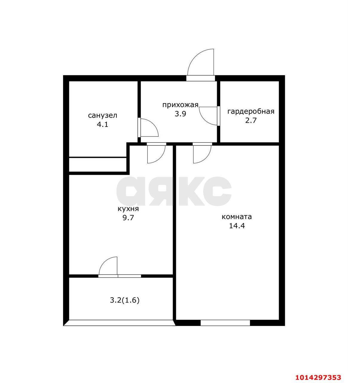 Фото №7: 1-комнатная квартира 35 м² - Краснодар, жилой комплекс Все Свои, ул. Колхозная, 5/2
