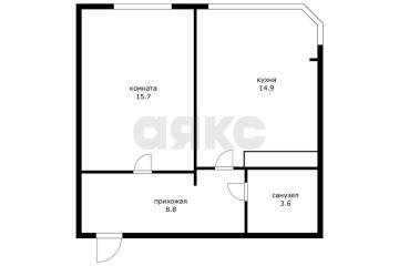 Фото №1: 1-комнатная квартира 43 м² - Яблоновский, ул. Гагарина, 148/4к1