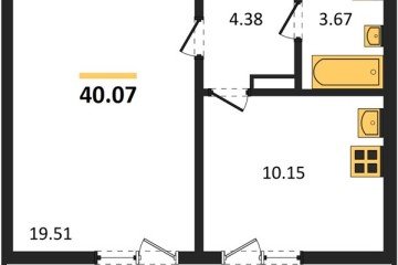 Фото №1: 1-комнатная квартира 40 м² - Майкоп, ул. Олега Цокова, 3