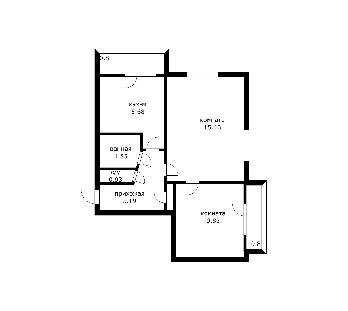 Фото №9: 2-комнатная квартира 42 м² - Туапсе, ул. Судоремонтников, 58