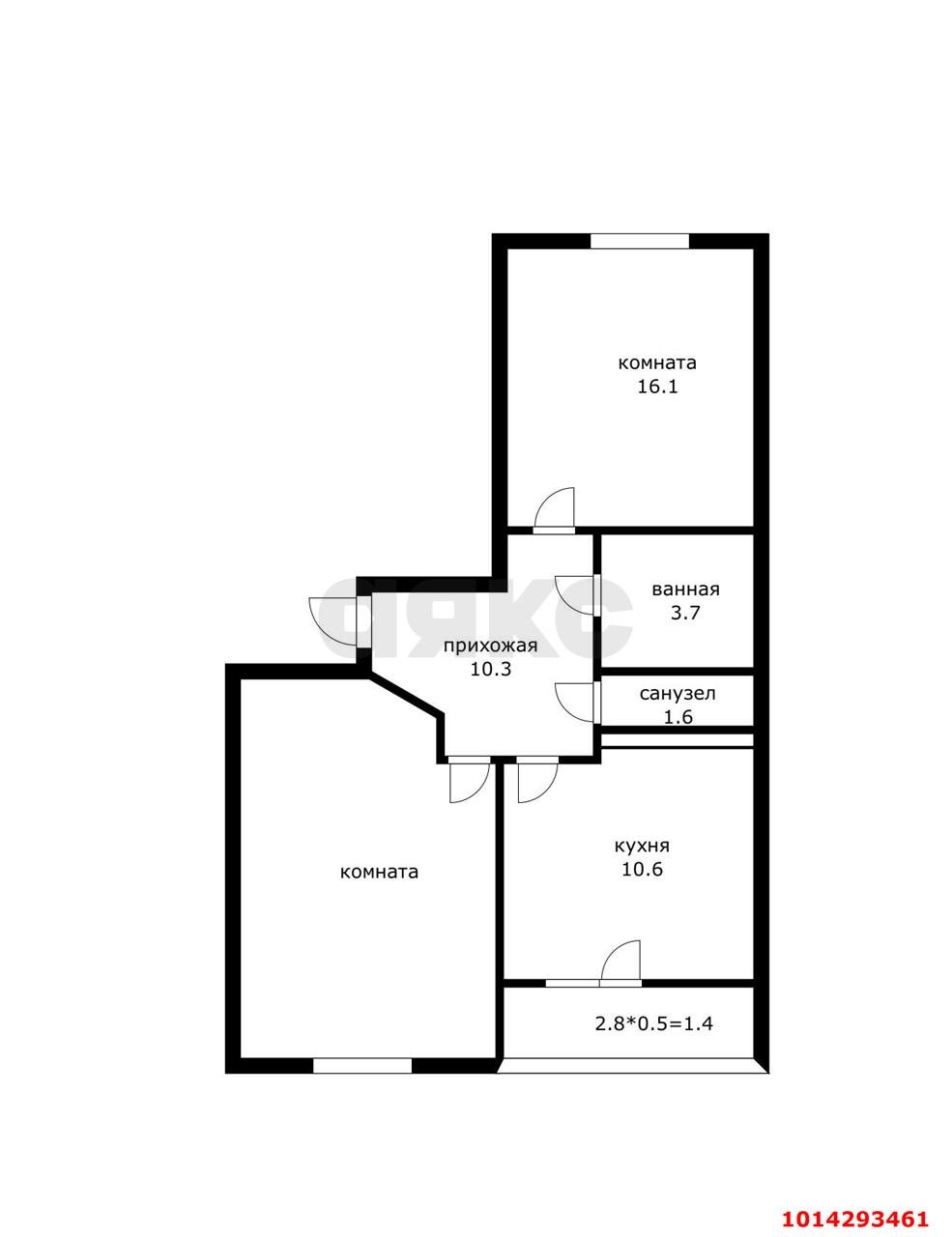Фото №11: 2-комнатная квартира 61 м² - Краснодар, жилой комплекс Нeo-квартал Красная Площадь, ул. им. Мурата Ахеджака, 12к4