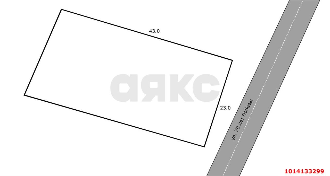 Фото №1: Земельный участок под ИЖС 10.58 сот. - Ленинградская, ул. 70 лет Победы, 69