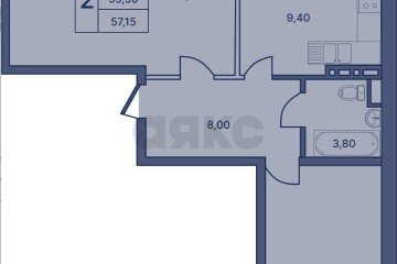 Фото №5: 2-комнатная квартира 50 м² - Краснодар, мкр. жилой комплекс Гармония, ул. имени Валерия Вишневецкого, 7к1