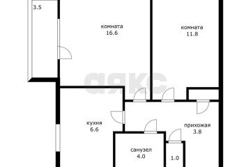 Фото №4: 2-комнатная квартира 42 м² - Яблоновский, ул. Гагарина, 142