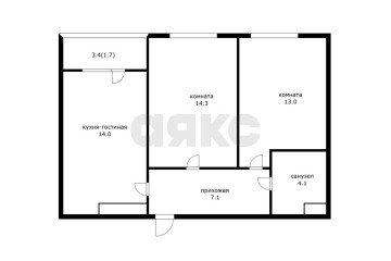 Фото №2: 2-комнатная квартира 53 м² - Краснодар, мкр. жилой комплекс Все Свои, ул. Колхозная, 5/2