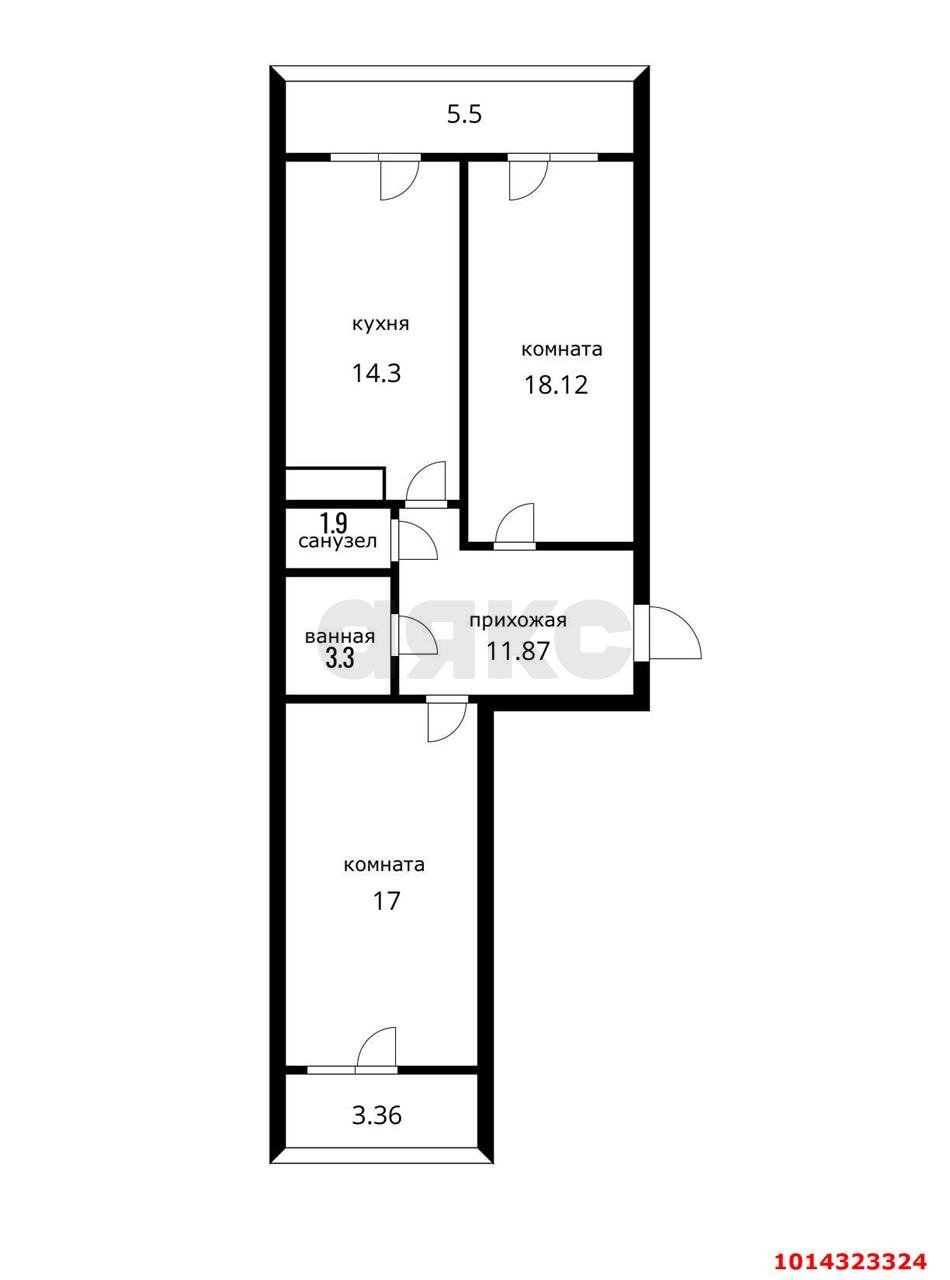 Фото №11: 2-комнатная квартира 64 м² - Краснодар, Калинино, ул. Российская, 337