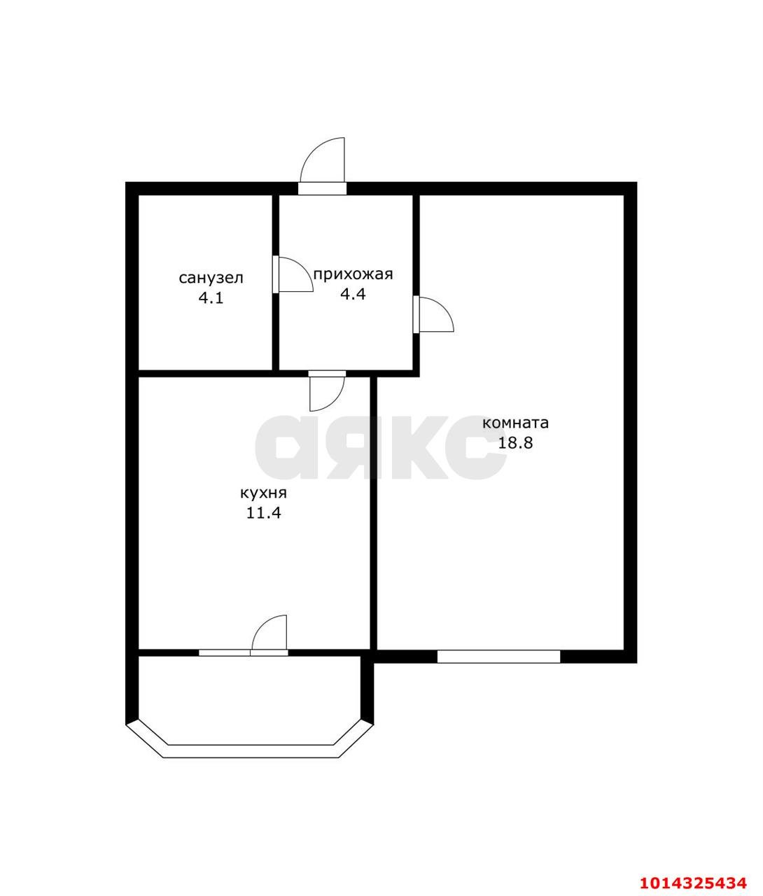 Фото №15: 1-комнатная квартира 42 м² - Краснодар, Калинино, ул. 1 Мая, 428