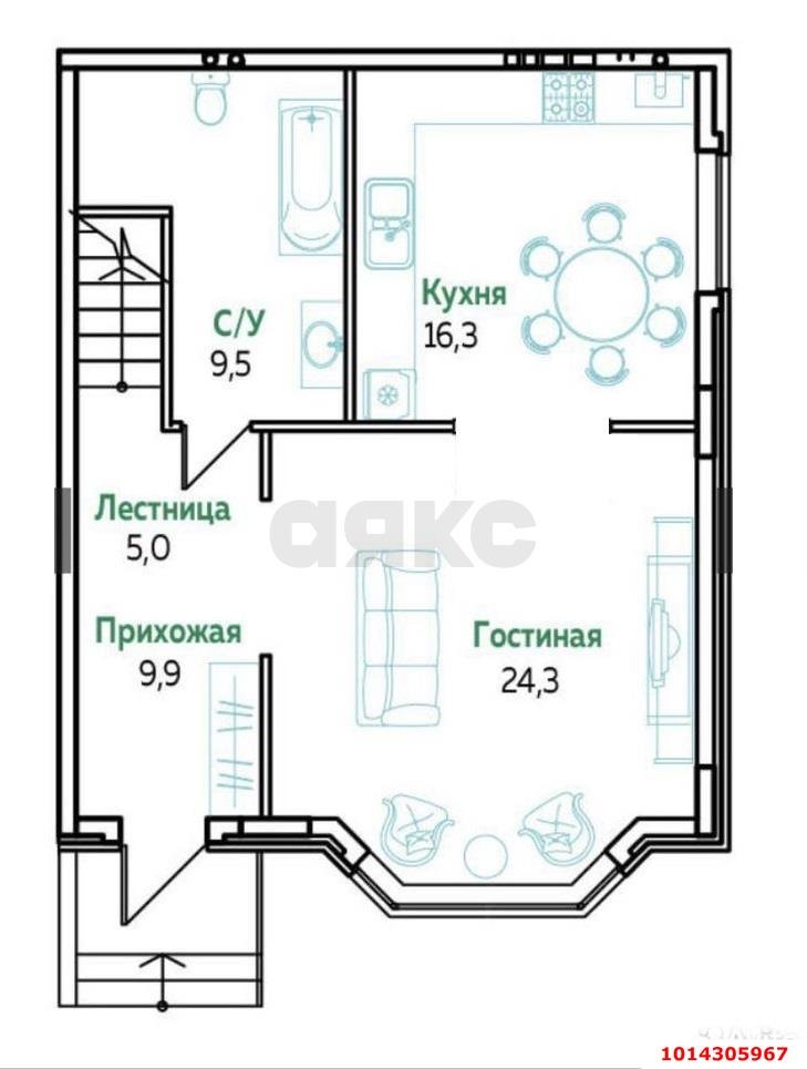 Фото №16: Дуплекс 121 м² + 1.5 сот. - Краснодар, коттеджный  Австрия, ул. Командорская, 2к19