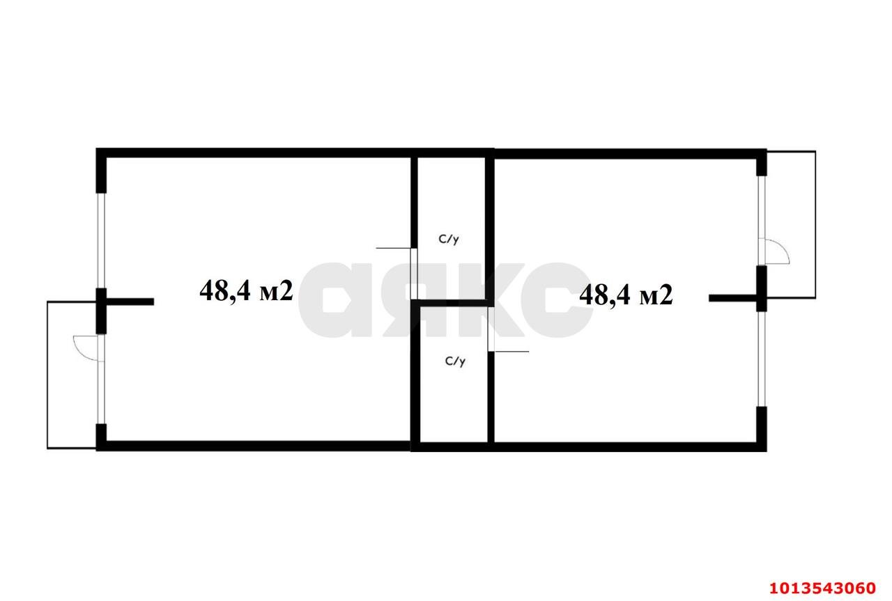 Фото №3: Торговое помещение 97 м² - Южный, жилой комплекс История-2, ул. Казачья, 6к2