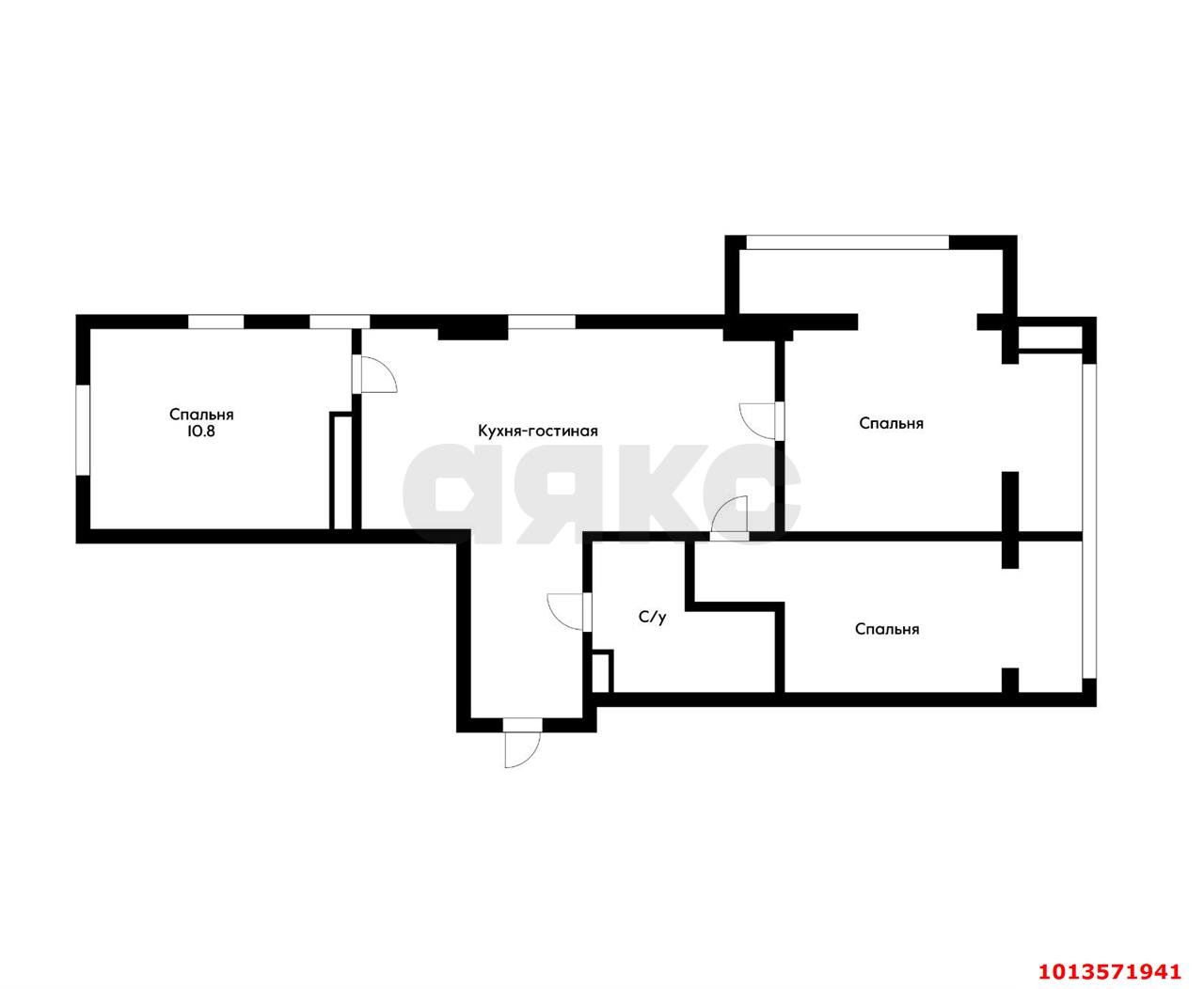 Фото №14: 3-комнатная квартира 74 м² - Краснодар, жилой комплекс Восточный Парк, ул. имени Дмитрия Благоева, 29к3