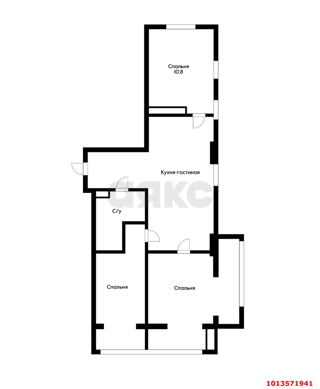 Фото №14: 3-комнатная квартира 74 м² - Краснодар, жилой комплекс Восточный Парк, ул. имени Дмитрия Благоева, 29к3