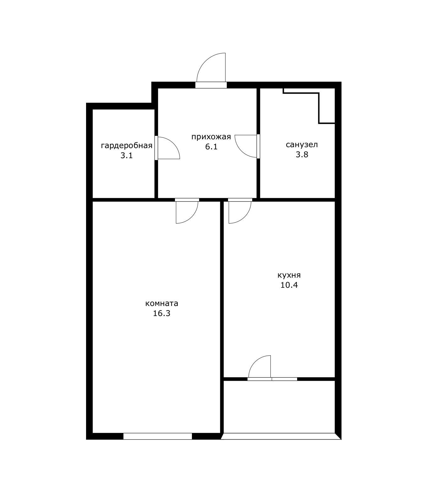 Фото №16: 1-комнатная квартира 43 м² - Краснодар, Центральный внутригородской округ, мкр. Центральный, ул. Коммунаров, 270