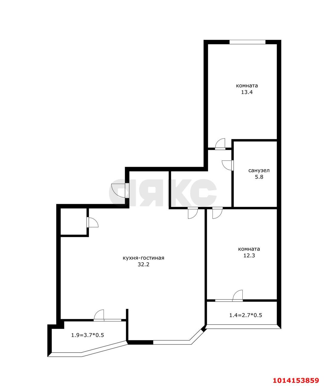 Фото №20: 3-комнатная квартира 82 м² - Краснодар, жилой комплекс Перспектива, ул. Героев-Разведчиков, 6к4