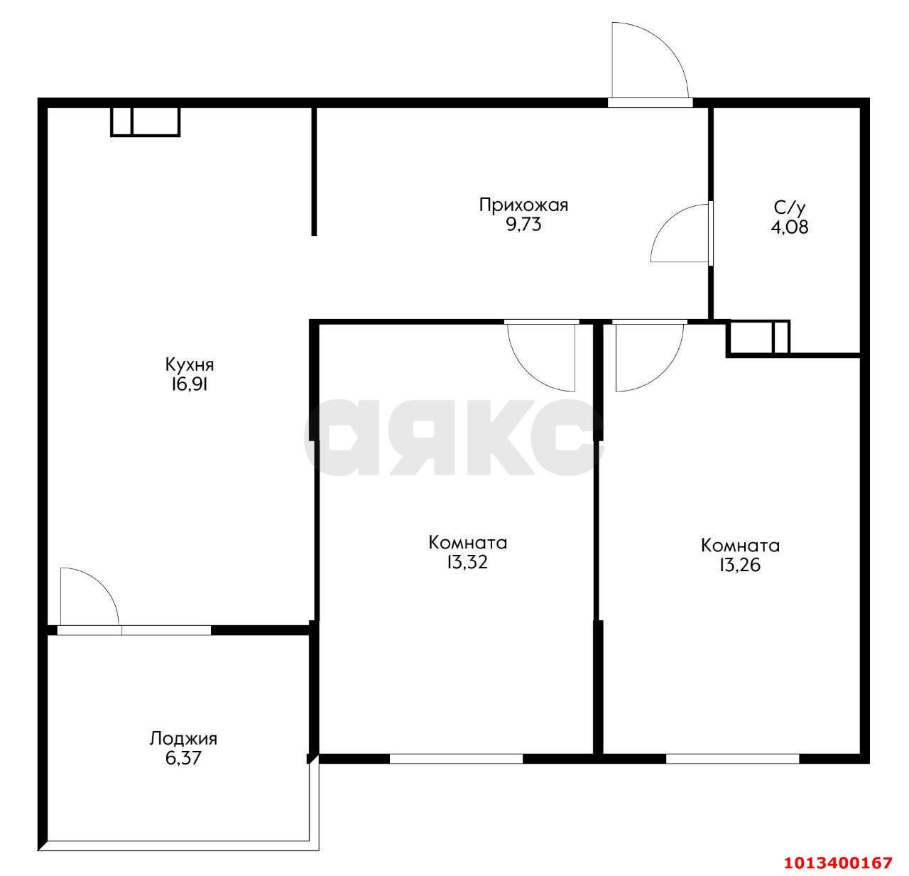 Фото №6: 2-комнатная квартира 64 м² - Краснодар, Прикубанский внутригородской округ, мкр. Любимово, 2