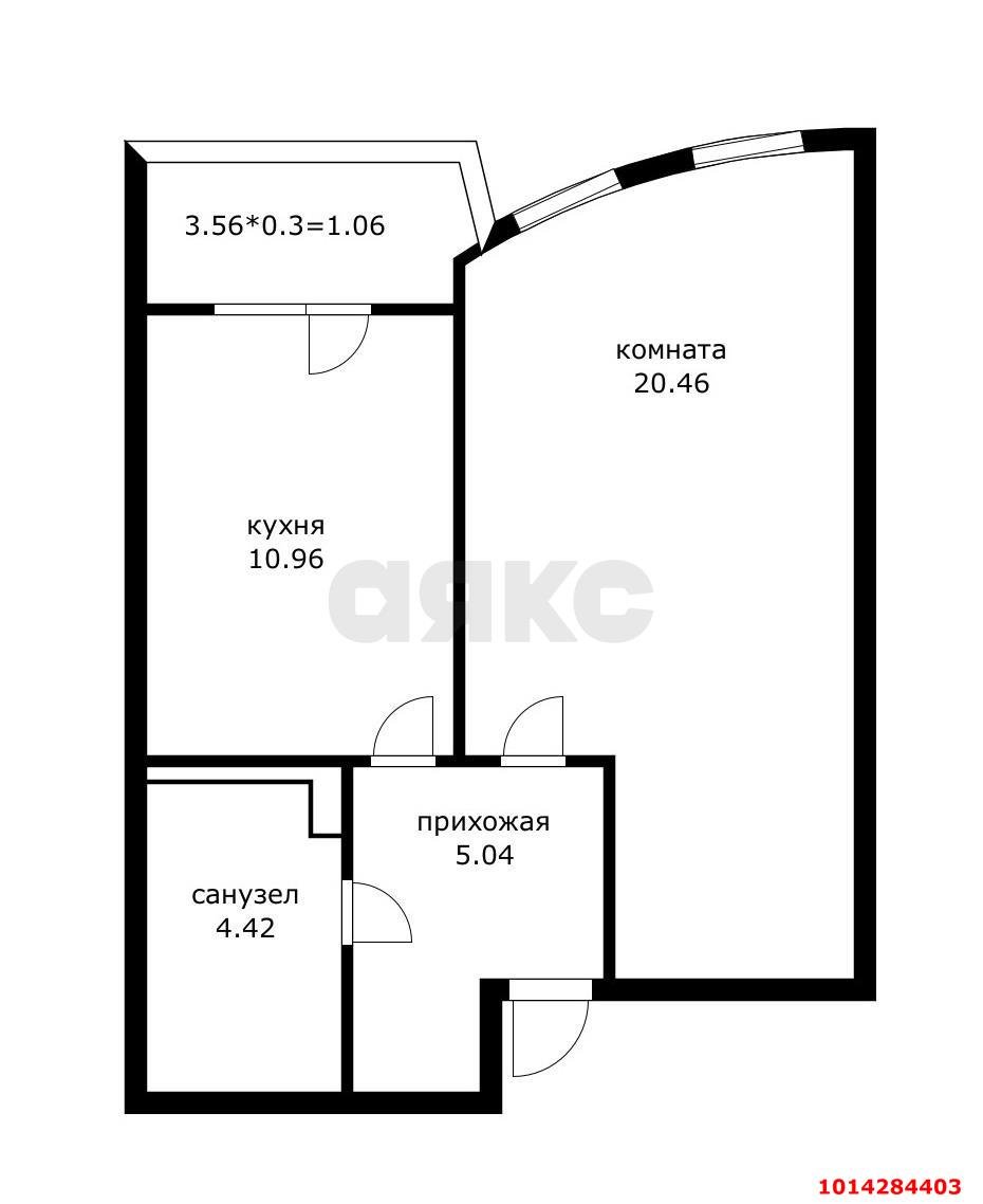 Фото №16: 1-комнатная квартира 45 м² - Краснодар, жилой комплекс Кино, ул. Уральская, 100