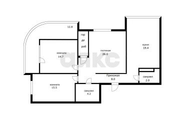 Фото №2: 3-комнатная квартира 90 м² - Краснодар, мкр. жилой комплекс Поющие Фонтаны, ул. имени Невкипелого, 10