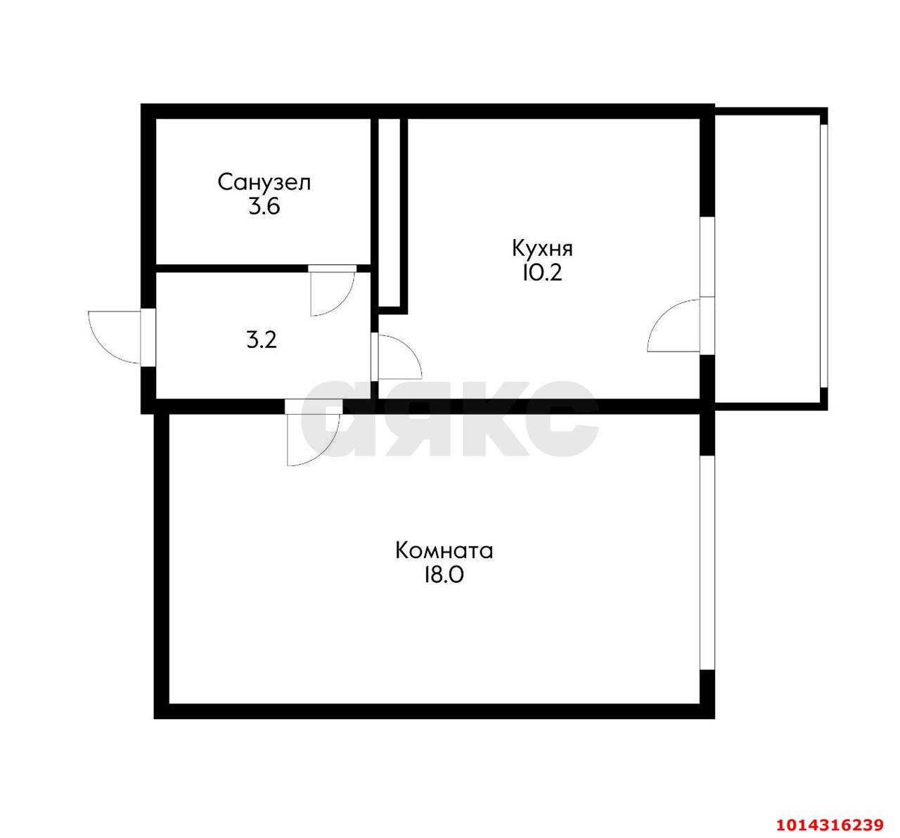 Фото №12: 1-комнатная квартира 40 м² - Краснодар, Молодёжный, ул. Душистая, 25