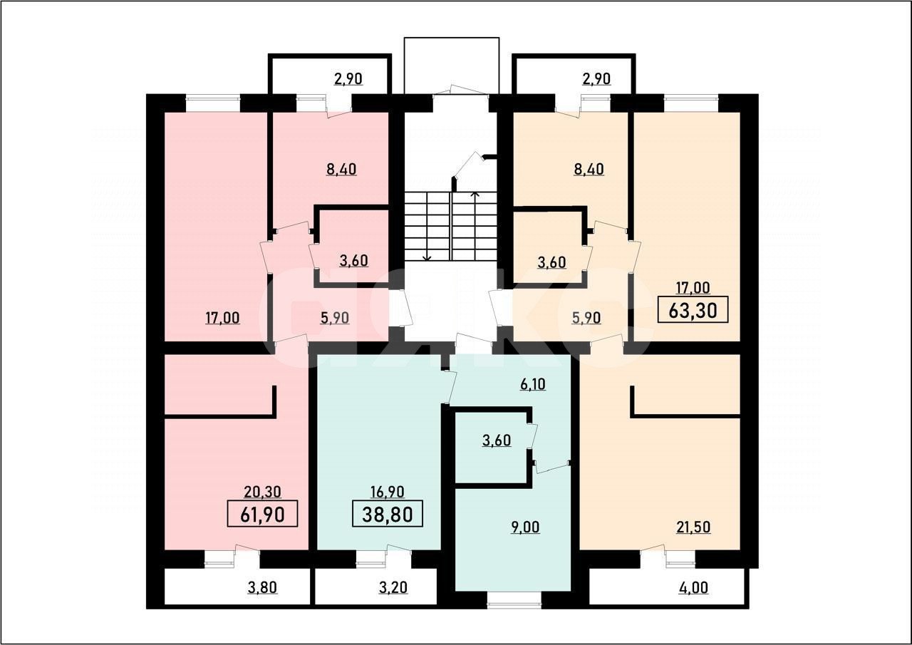 Фото №10: 2-комнатная квартира 55 м² - Кореновск, 10-й, ул. Таманская, 3к2