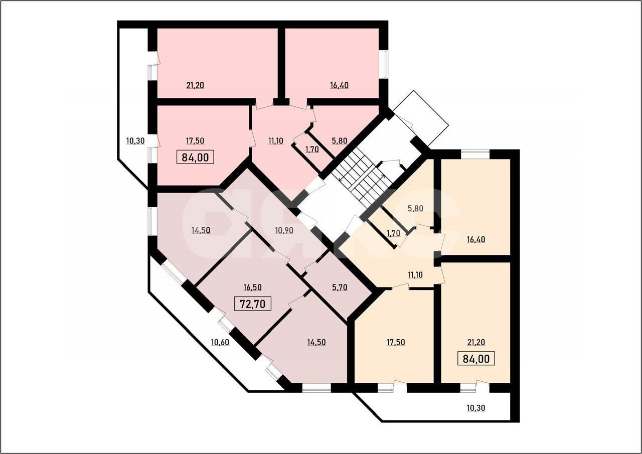 Фото №11: 2-комнатная квартира 72 м² - Кореновск, 10-й, ул. Таманская, 3к2