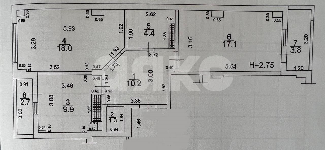 Фото №20: 2-комнатная квартира 67 м² - Анапа, жилой комплекс Тургеневский, ул. Шевченко, 288Бк2