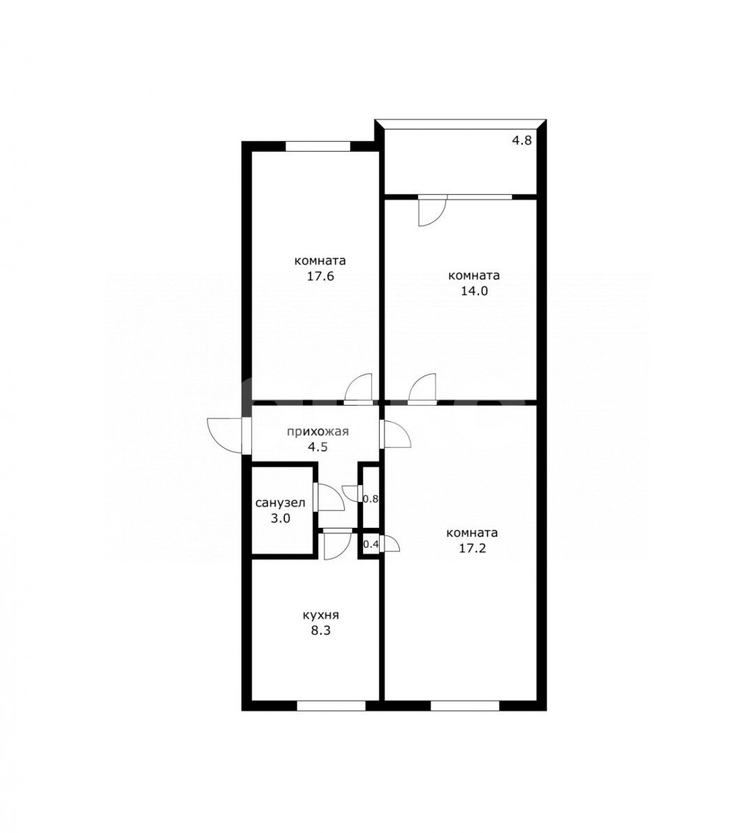 Фото №20: 3-комнатная квартира 70 м² - Сочи, Черёмушки, ул. Свердлова, 70