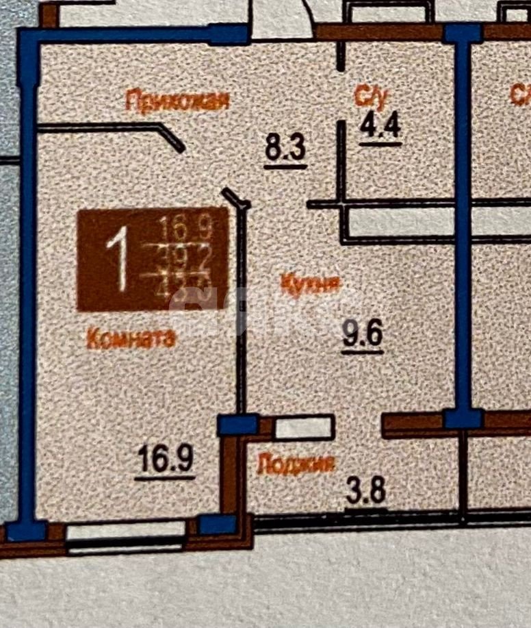 Фото №13: 1-комнатная квартира 43 м² - Ставрополь, жилой комплекс Шоколад, пер. Крупской, 29/3