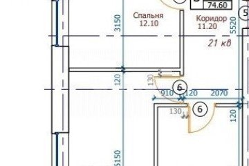 Фото №2: 3-комнатная квартира 74 м² - Михайловск, п. коттеджный  Адмирал, б-р Михайловский, 29