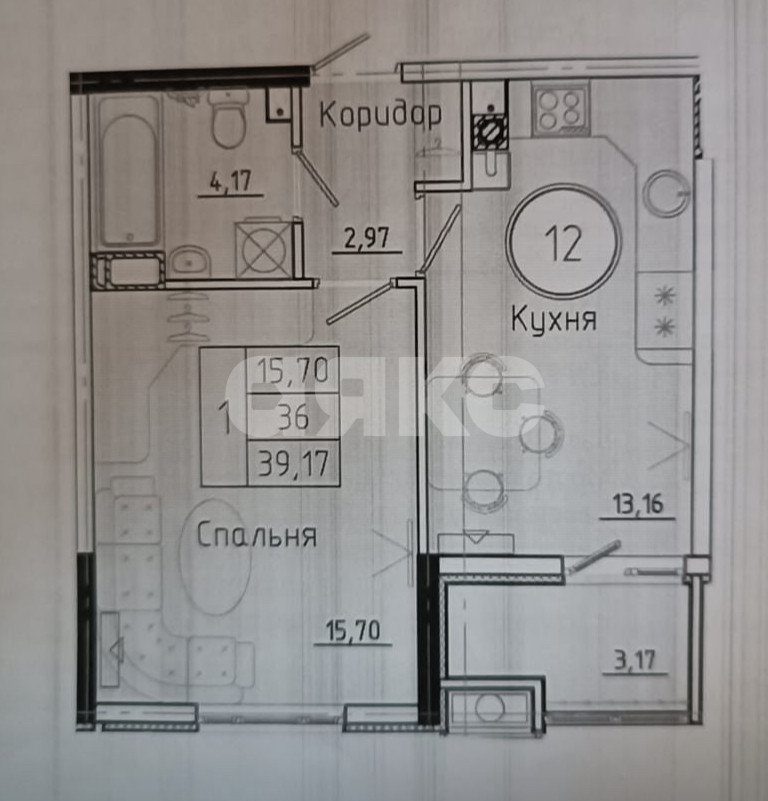 Фото №16: 1-комнатная квартира 40 м² - Темрюк, жилой комплекс Морской, ул. Обороны, 2/1