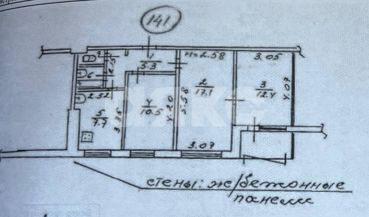 Фото №13: 3-комнатная квартира 56 м² - Мариуполь, Центральный, ул. Казанцева, 31