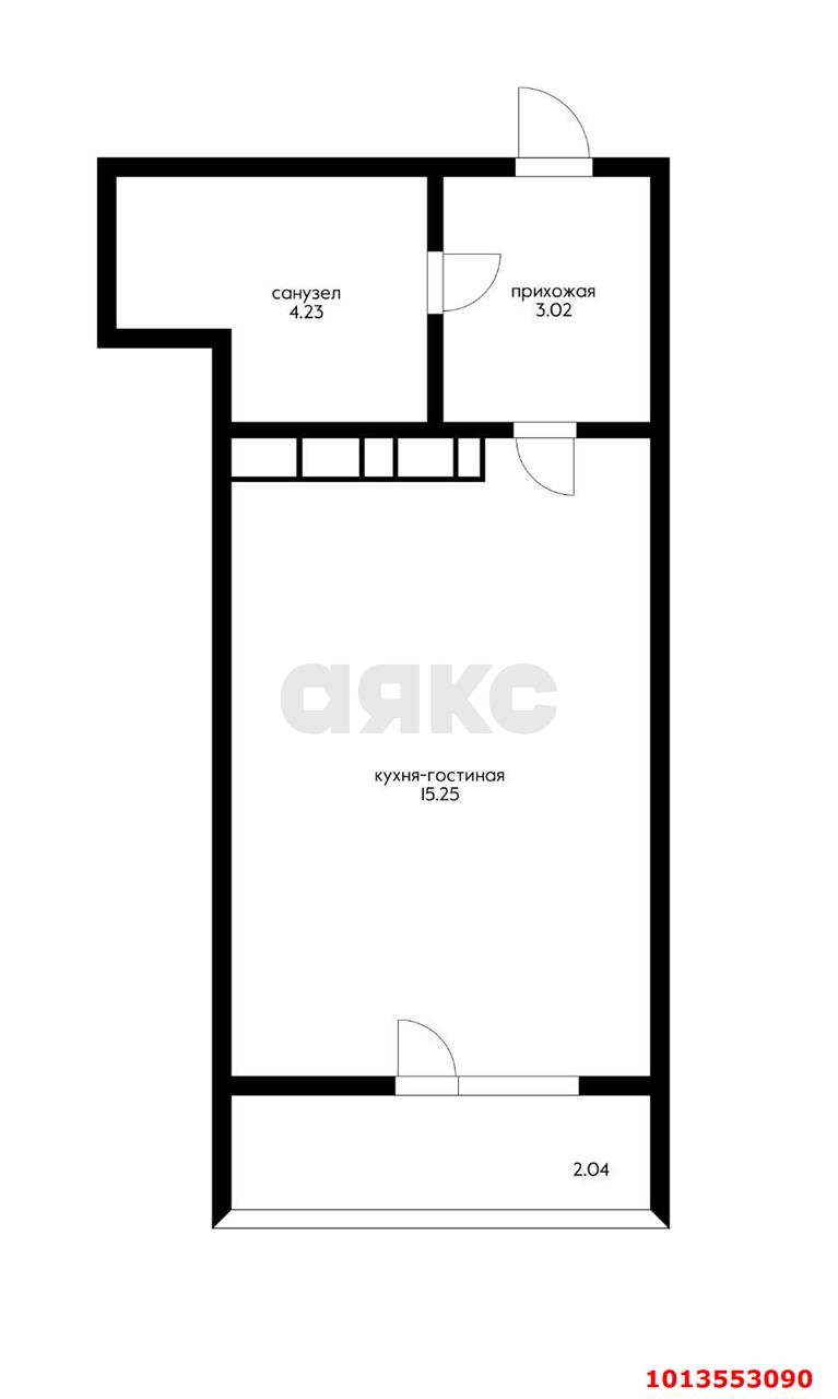 Фото №13: Студия 22 м² - Краснодарский, жилой комплекс Параллели, 66к1