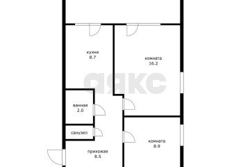 Фото №2: 2-комнатная квартира 45 м² - Энем, ул. Фрунзе, 37