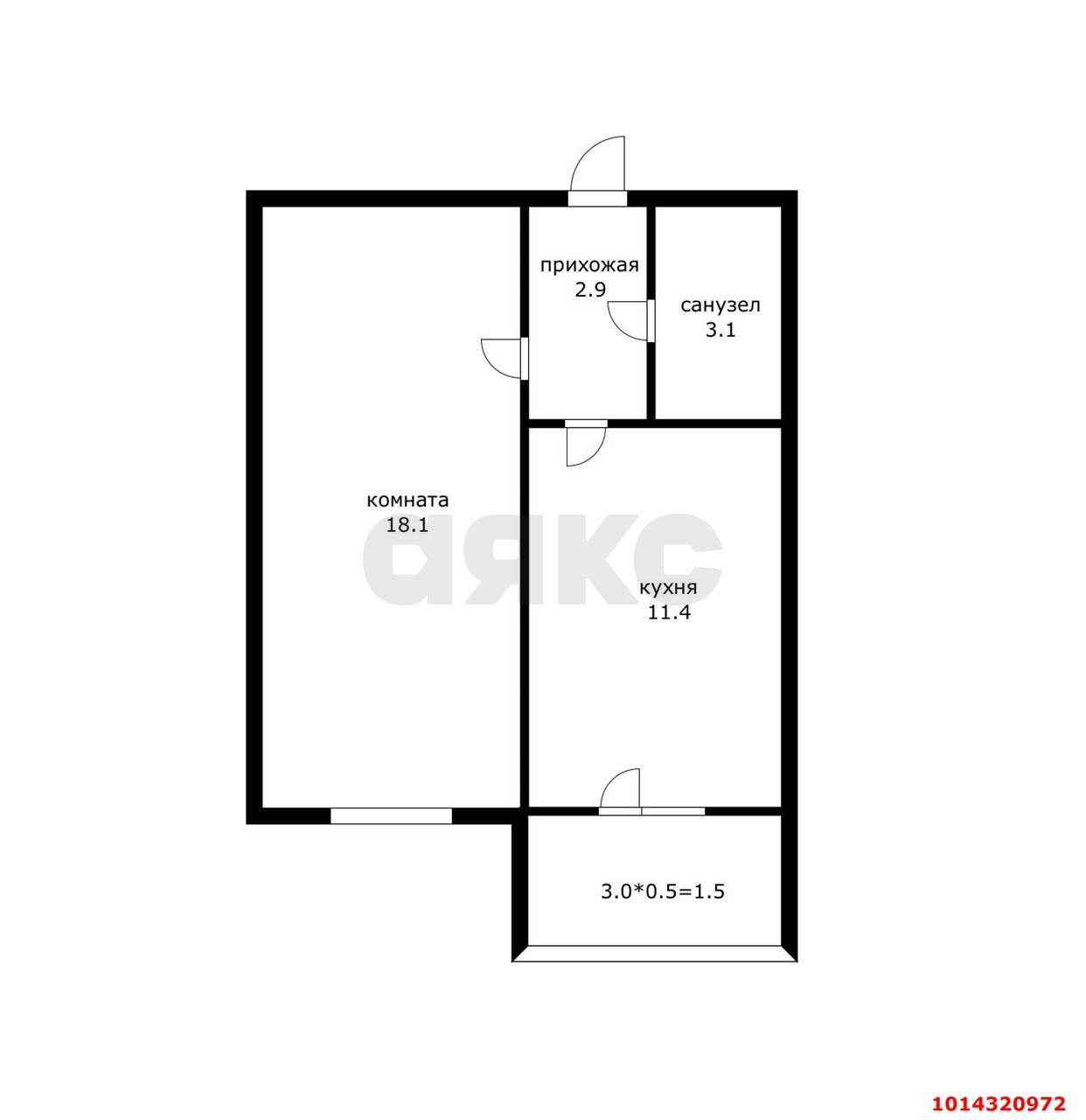 Фото №13: 1-комнатная квартира 38 м² - Новая Адыгея, мкр. жилой комплекс Родной Дом, ул. Бжегокайская, 31/3к3