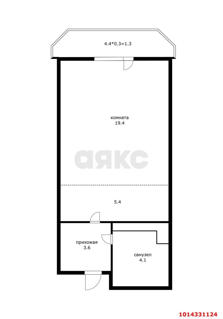 Фото №11: Студия 38 м² - Краснодар, жилой комплекс Янтарный 3, пр-кт Константина Образцова, 4к2