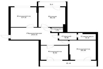 Фото №3: 3-комнатная квартира 90 м² - Краснодар, мкр. ЖК Времена Года, ул. Евгении Жигуленко, 4