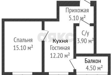 Фото №1: 1-комнатная квартира 40 м² - Российский, мкр. Прикубанский внутригородской округ, ул. Ратной Славы, 33