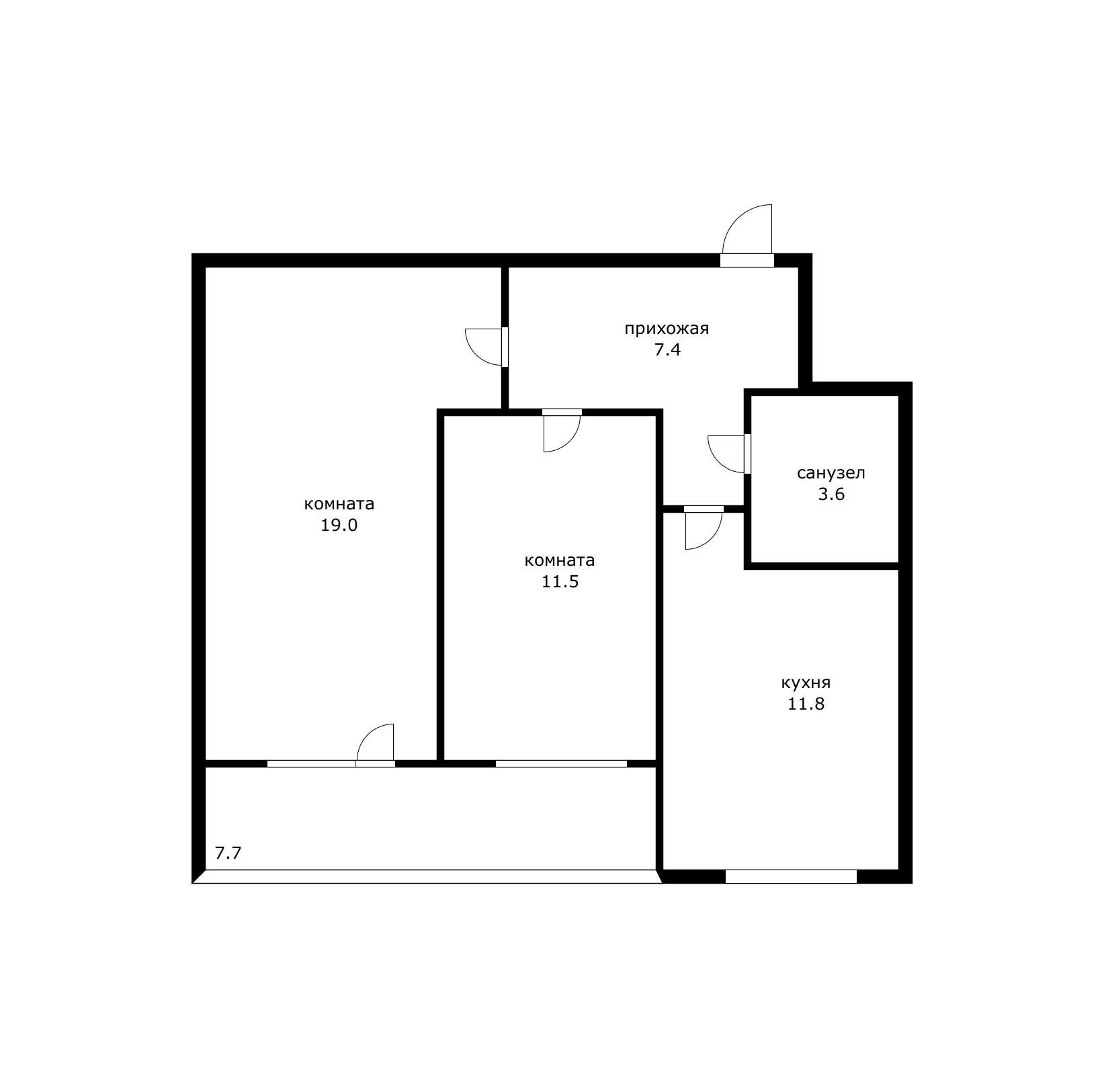 Фото №16: 2-комнатная квартира 61 м² - Краснодар, Прикубанский внутригородской округ, Завод Радиоизмерительных Приборов, мкр. Музыкальный, ул. имени Дунаевского И.И., 22Б