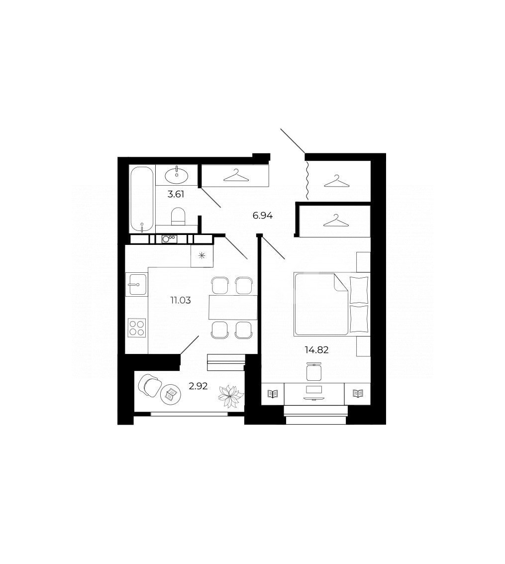 Фото №1: 1-комнатная квартира 37 м² - Липецк, ЖК Коллекционер, пр-кт Победы, 99