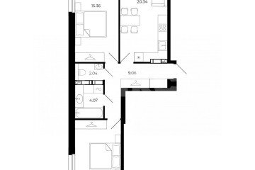 Фото №1: 2-комнатная квартира 65 м² - Липецк, мкр. ЖК Коллекционер, пр-кт Победы, 99