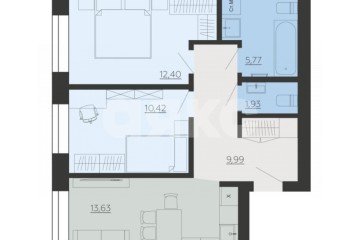 Фото №4: 2-комнатная квартира 54 м² - Ленино, п. клубный  Романово Сити, ул. Школьная, 1