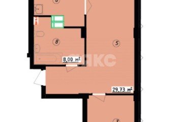 Фото №5: 2-комнатная квартира 69 м² - Липецк, мкр. ЖК Инстеп. Свиридова, ул. И.В. Свиридова, 28
