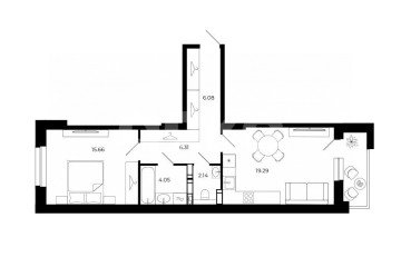 Фото №1: 2-комнатная квартира 55 м² - Липецк, мкр. ЖК Коллекционер, пр-кт Победы, 99