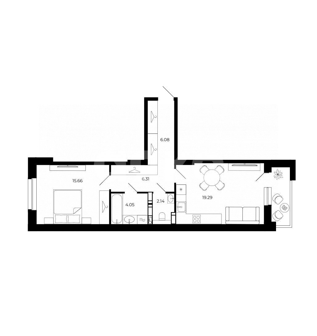 Фото №1: 2-комнатная квартира 55 м² - Липецк, ЖК Коллекционер, пр-кт Победы, 99