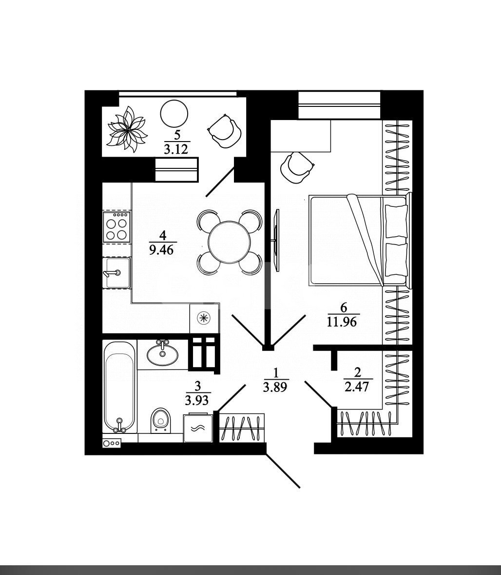 Фото №1: 1-комнатная квартира 36 м² - Липецк, Университетский, ул. Е.И. Замятина, 1