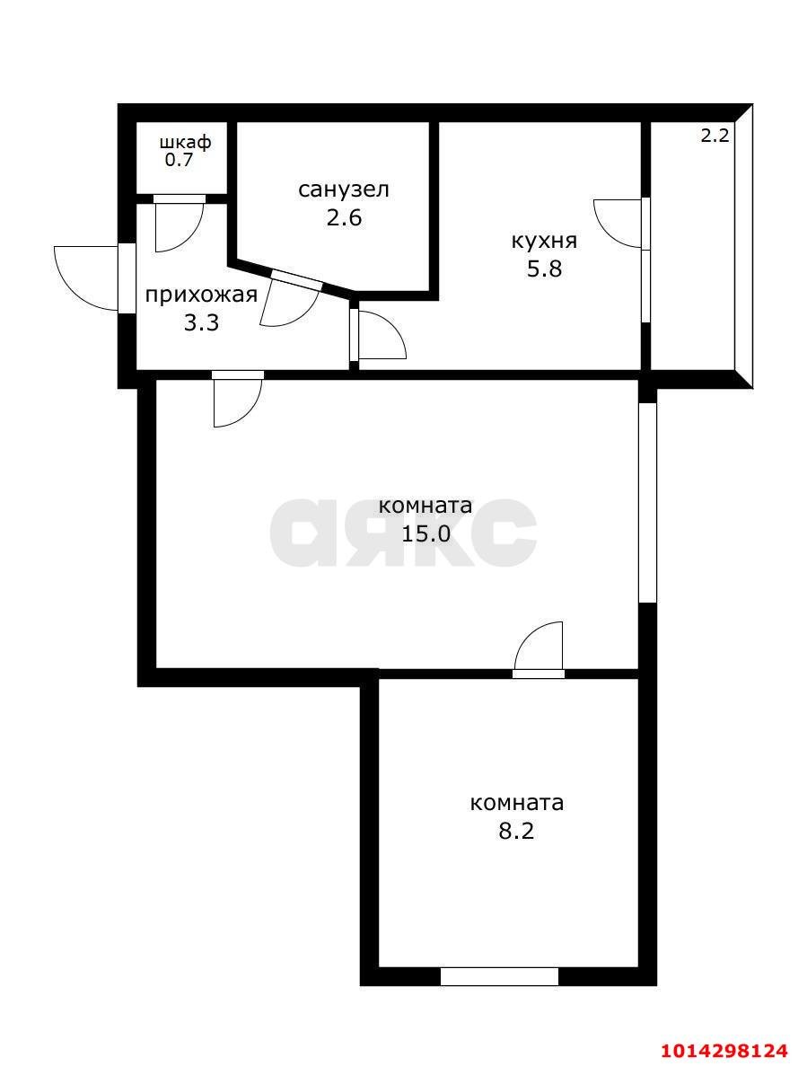 Фото №15: 2-комнатная квартира 35 м² - Краснодар, Центральный, ул. Янковского, 155