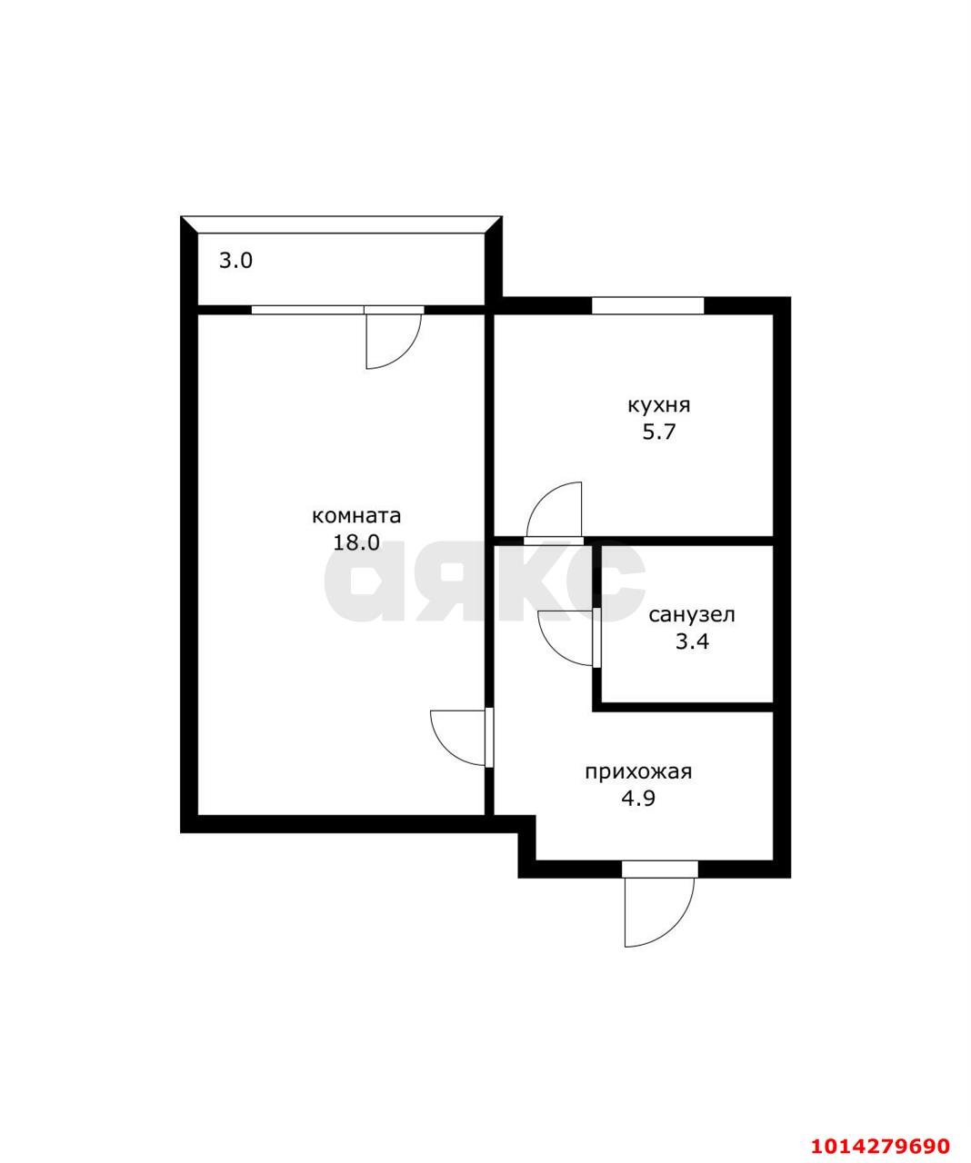 Фото №18: 1-комнатная квартира 35 м² - Яблоновский, ул. Лаухина, 8
