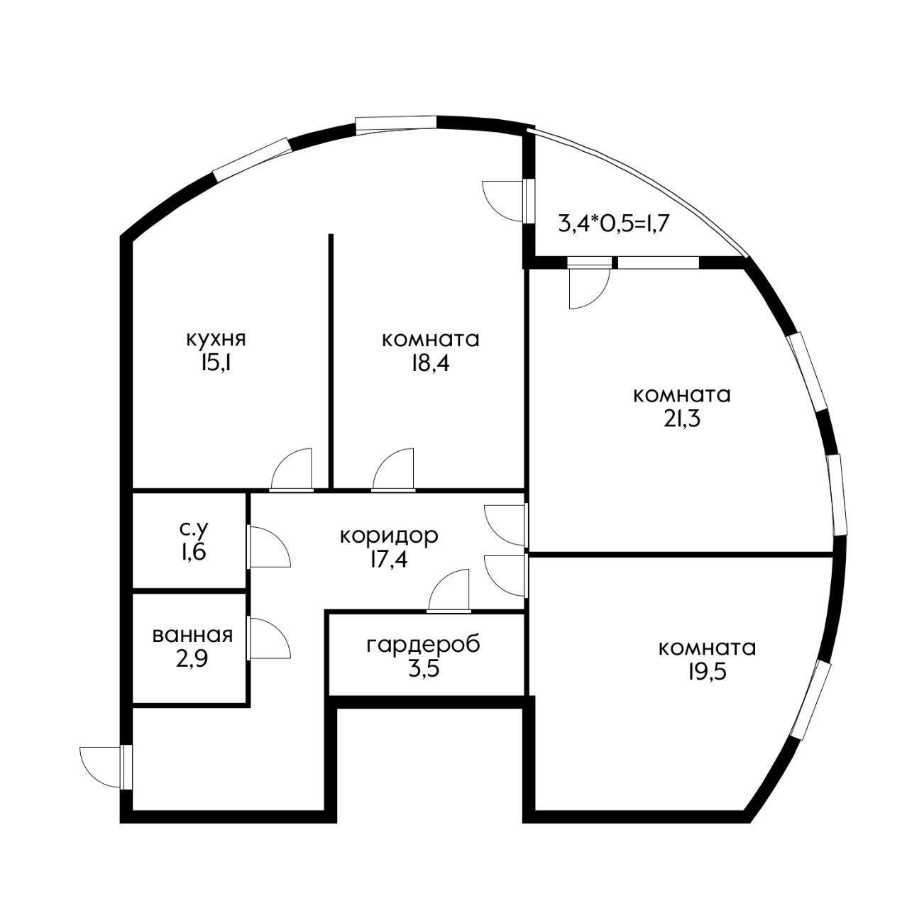 Фото №6: 3-комнатная квартира 110 м² - Краснодар, Карасунский внутригородской округ, мкр. жилой комплекс Фреш, ул. имени Валерия Гассия, 4/7лит2
