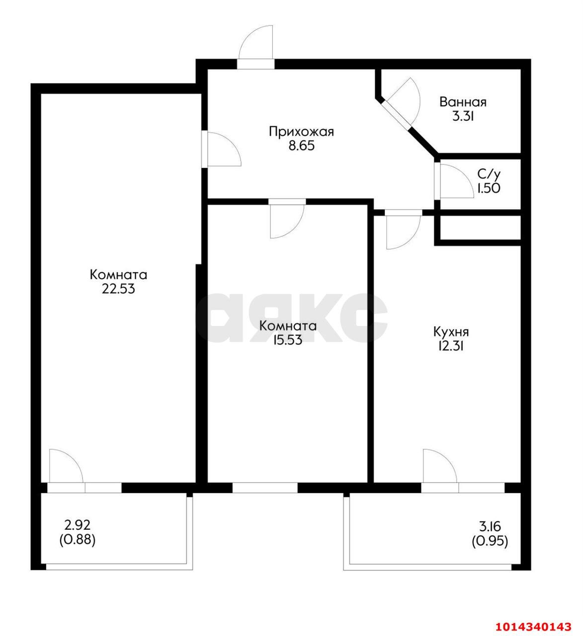 Фото №20: 2-комнатная квартира 70 м² - Краснодар, жилой комплекс Три Кита, ул. Московская, 131к1