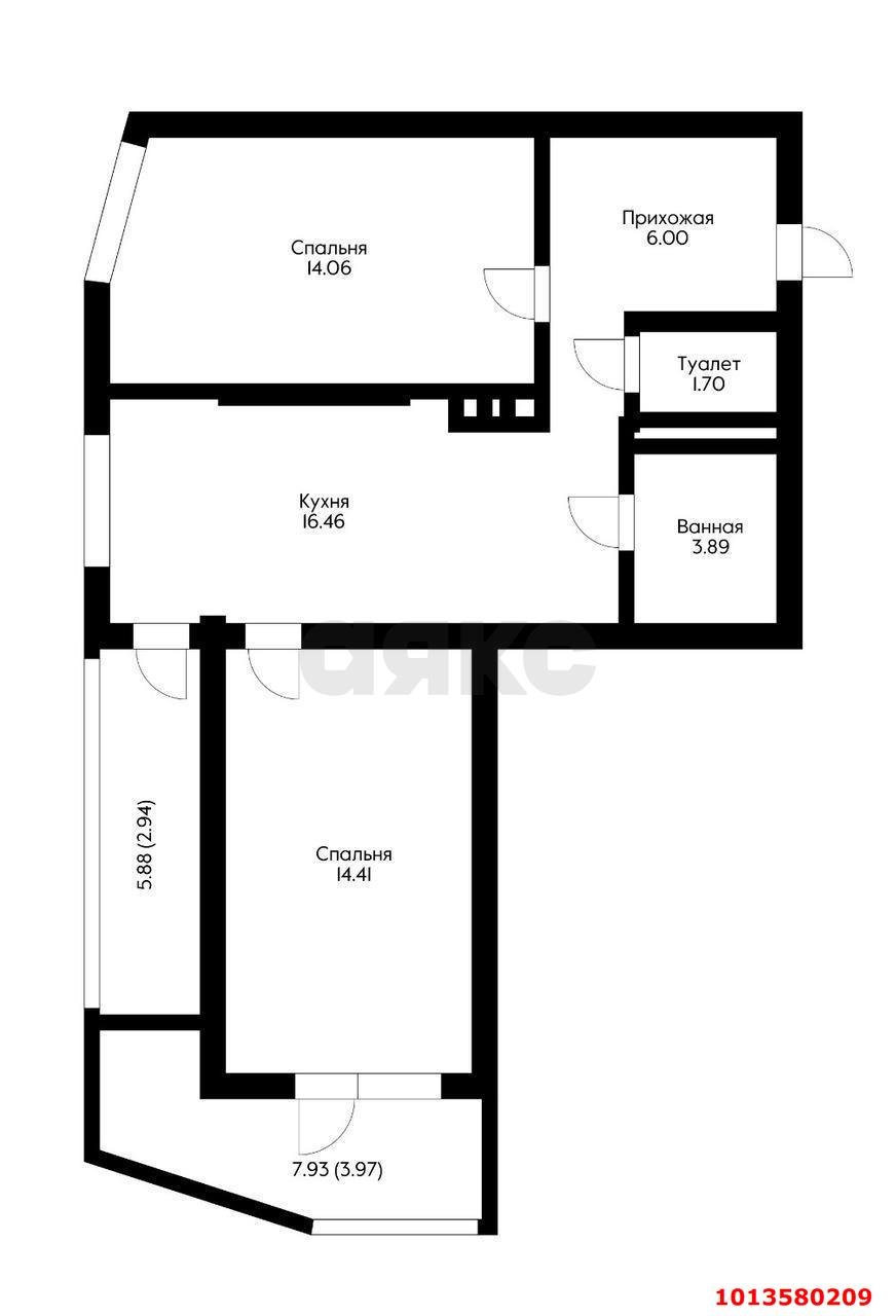 Фото №4: 2-комнатная квартира 63 м² - Краснодар, имени Демьяна Бедного, ул. Степная, 1/1