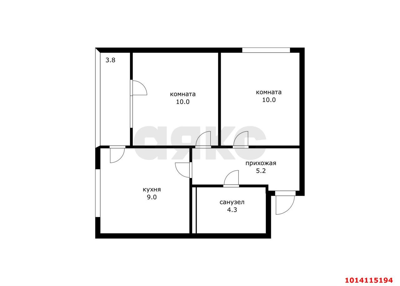 Фото №11: 2-комнатная квартира 43 м² - Краснодар, жилой комплекс Самолёт-2, ул. Западный Обход, 57к2